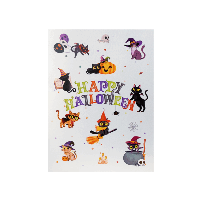 Happy Halloween Cats Pop-Up Card - Image 4