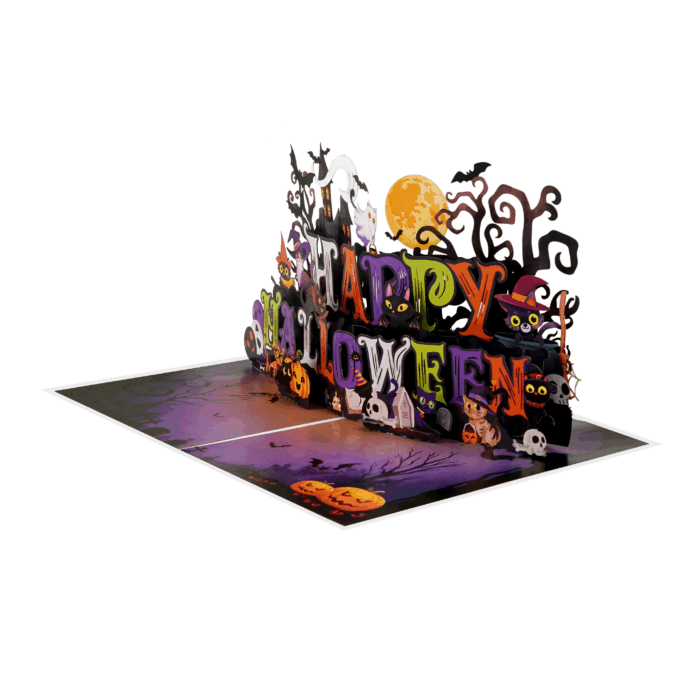 Happy Halloween Cats Pop-Up Card - Image 6