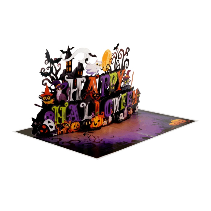 Happy Halloween Cats Pop-Up Card - Image 7