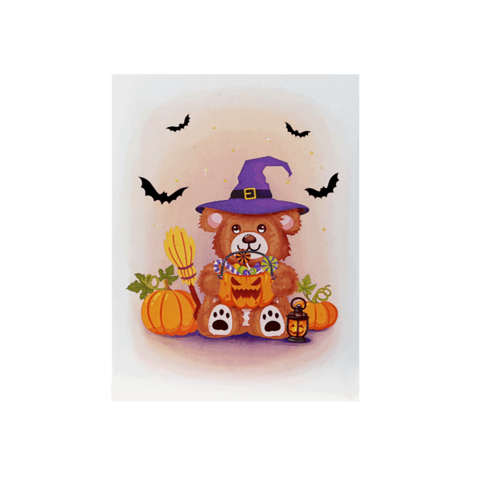Pumpkin Bear Pop-Up Card - Image 3