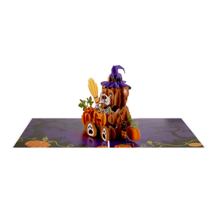 Pumpkin Bear Pop-Up Card - Image 7