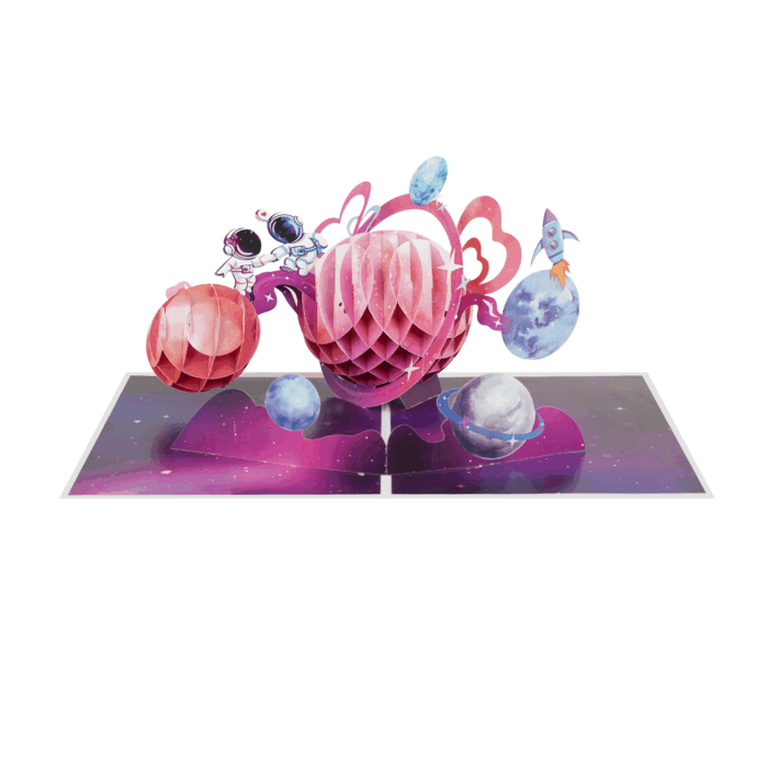 Cosmic Love Adventure Pop-up Card - Image 3