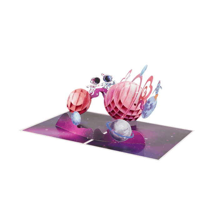 Cosmic Love Adventure Pop-up Card - Image 4