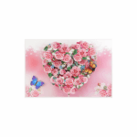 Pink Rose Heart Pop-up Card - Image 3