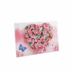Pink Rose Heart Pop-up Card - Image 6