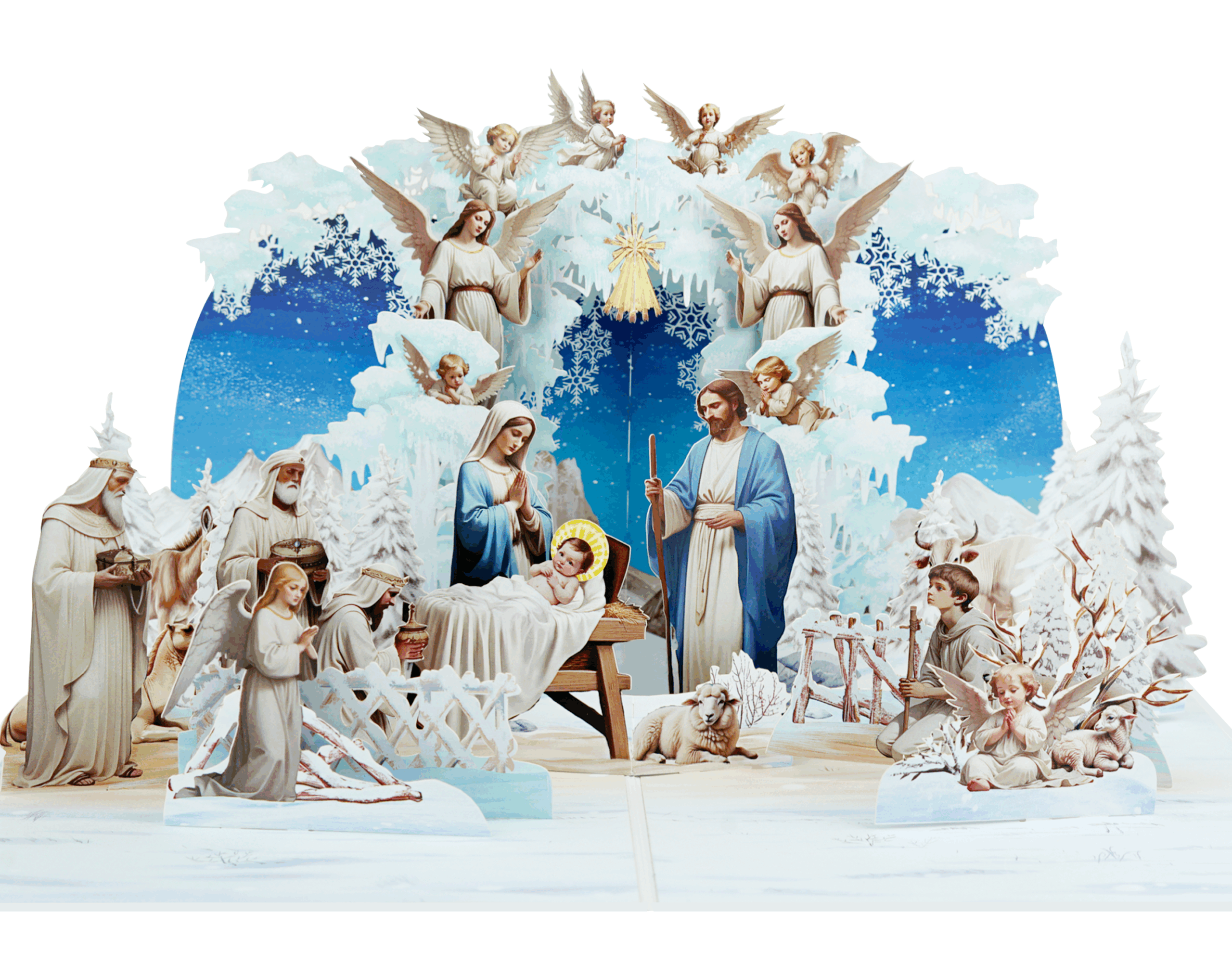 kiricard-nativity-scene-christmas-card Nativity Scene Pop-up Card, Christmas Gift Ideas