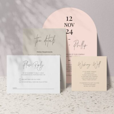 Minimalist Wedding RSVP Cards