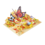 Autumn Butterfly Garden Pop-up Card - Image 3
