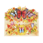 Autumn Butterfly Garden Pop-up Card - Image 2