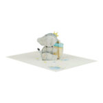 Blue Baby Elephant Pop-Up Card - Image 4