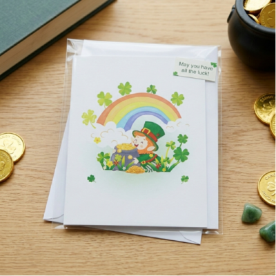 St patrick pop up card packaging