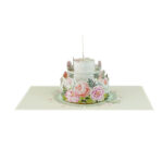 Floral Wedding Cake Pop-Up Card - Image 8