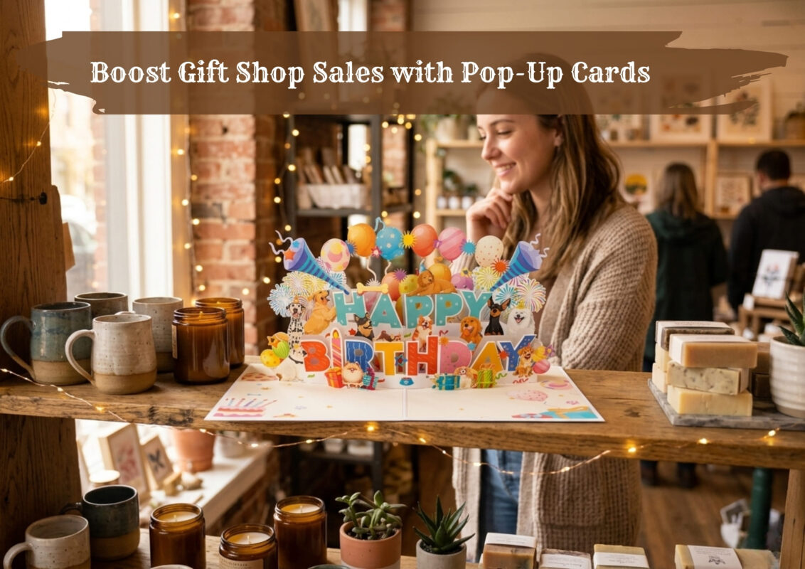 pop up cards for gift shops display in retail store