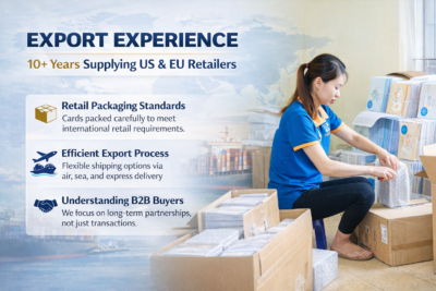 export packaging pop up cards