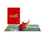 cornwall air ambulance pop up card design