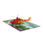 3D helicopter greeting card UK charity