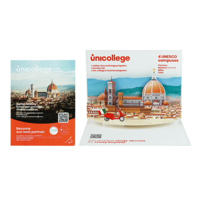 3D architecture pop up card italy theme