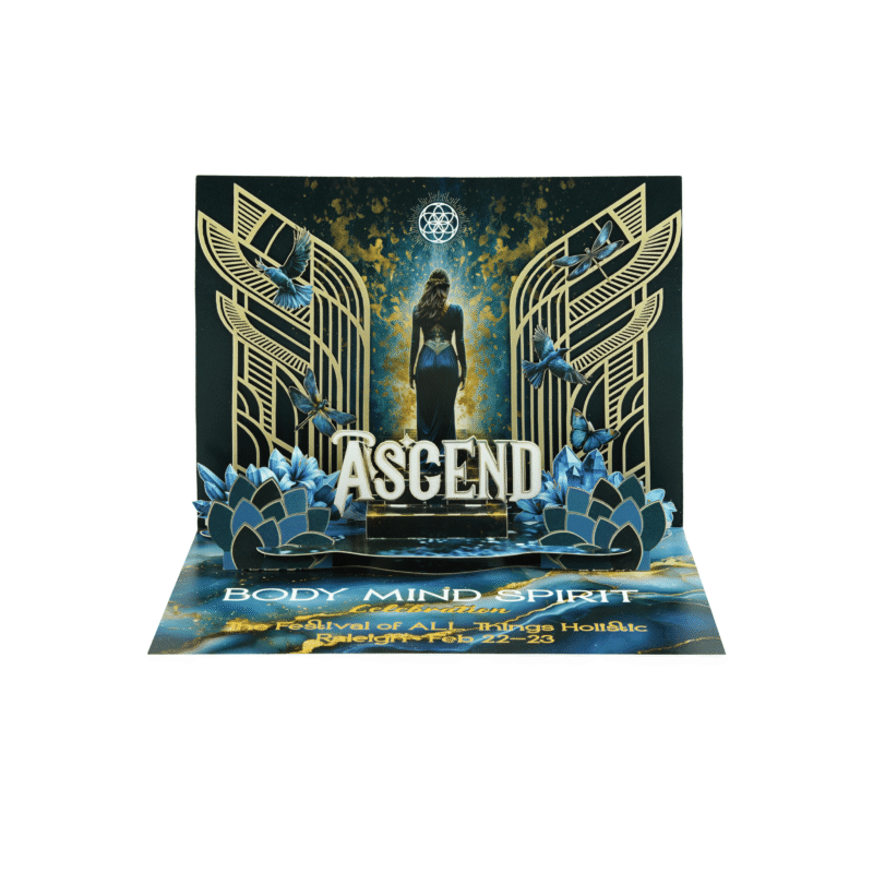 custom 3d pop up card ascend festival event invitation