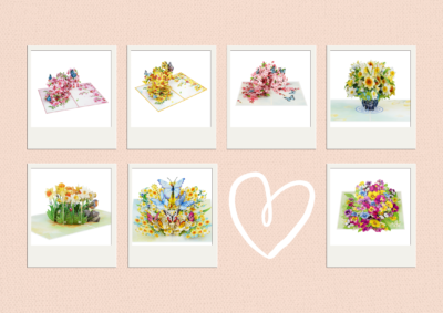 floral pop up greeting cards wholesale