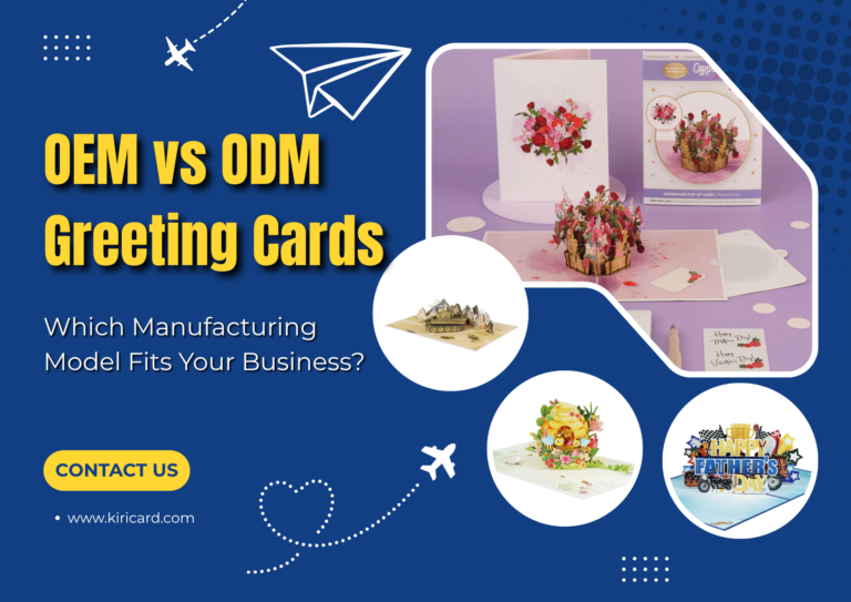 OEM vs ODM Greeting Cards custom pop up greeting card manufacturing