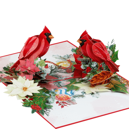 Cardinal Christmas Pop Up Card