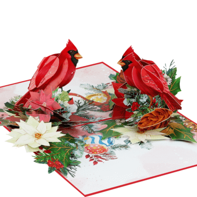 Cardinal Christmas Pop Up Card