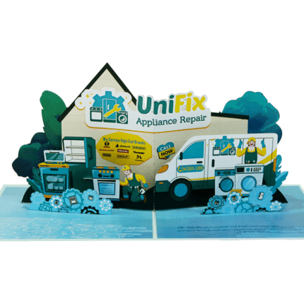 Custom Marketing Pop Up Card for Appliance Repair Business | Unifix Corporate Branding