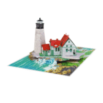 Custom Landmark Pop Up Card Oregon Coast Lighthouse Design - Image 6