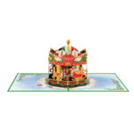 Christmas Carousel Pop-Up Card - Image 4
