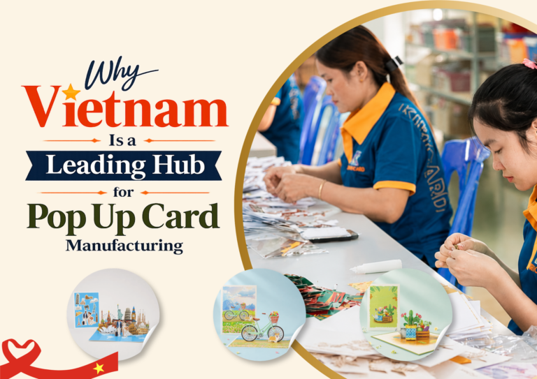 Vietnam as a leading hub for pop up card manufacturing, OEM greeting cards, private label packaging, and wholesale production