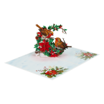 Christmas Double Robins Pop Up Card - Image 5