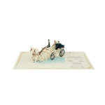 Wedding Carriage Pop Up Card – Just Married Version - Image 4
