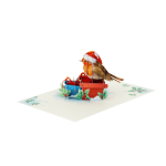 Christmas Robin and Giftbox Pop Up Card - Image 4